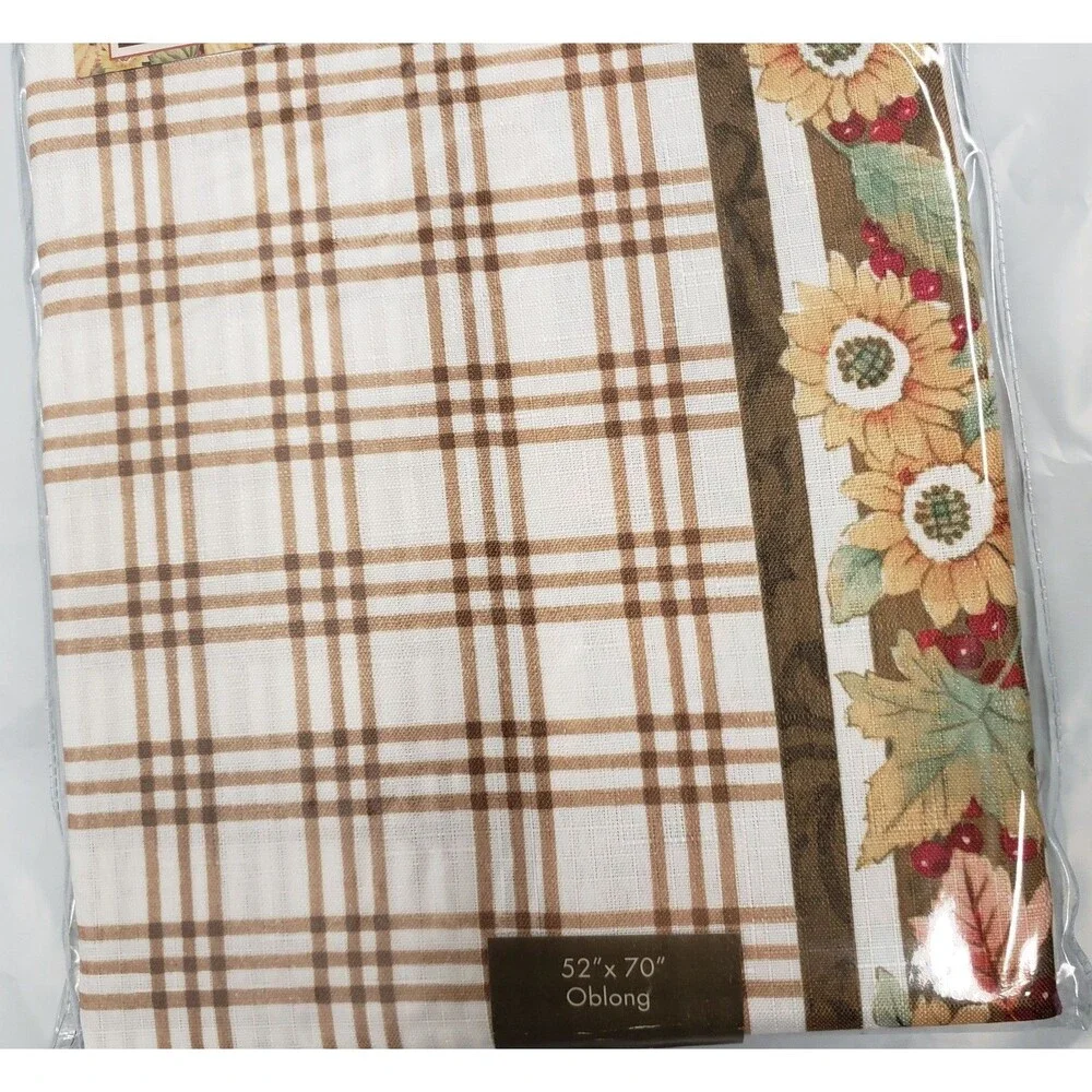 Printed Linen Tablecloth 60